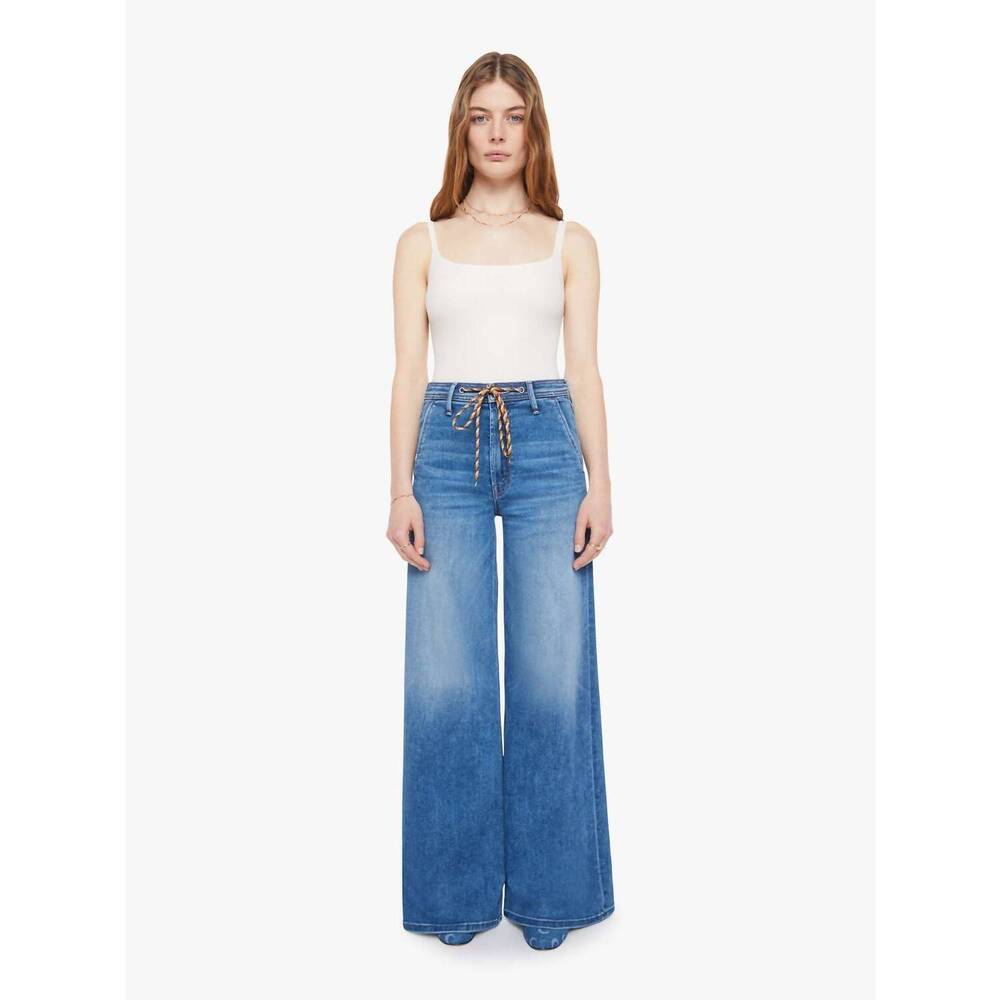 NEW MOTHER drawn undercover sneak jean in blue